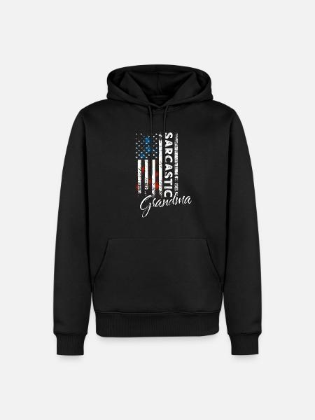 Sarcastic granny - Men’s Premium Organic Hoodie - black