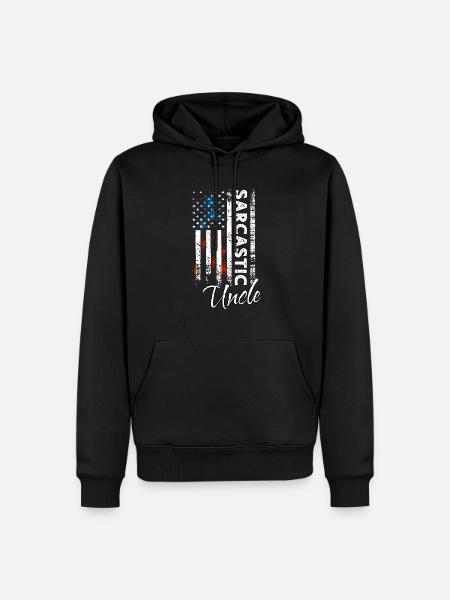 Sarcastic Uncle - Men’s Premium Organic Hoodie - black