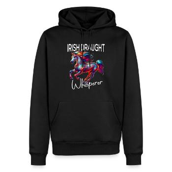 Irish Draft Horse Whisperer Horse - Men’s Premium Organic Hoodie - black - Front - Nico (187cm)