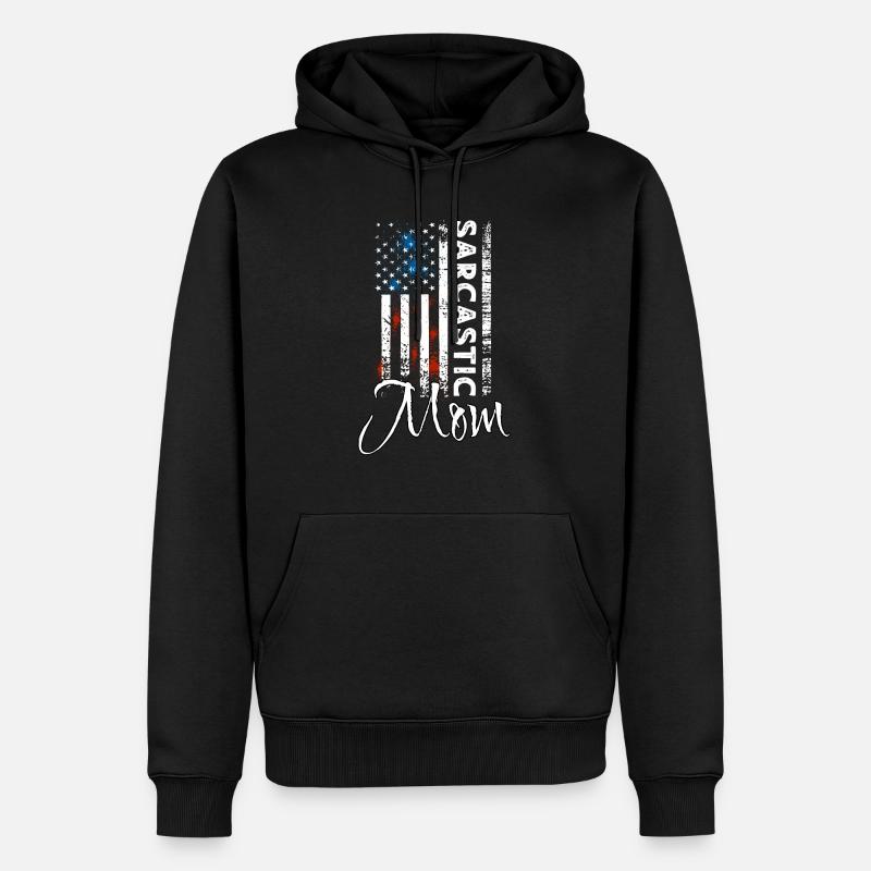 Maman sarcastique - Sweat à capuche Premium bio Homme - noir