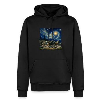 Paso Fino Starry Night - Men’s Premium Organic Hoodie - black - Front - Nico (187cm)