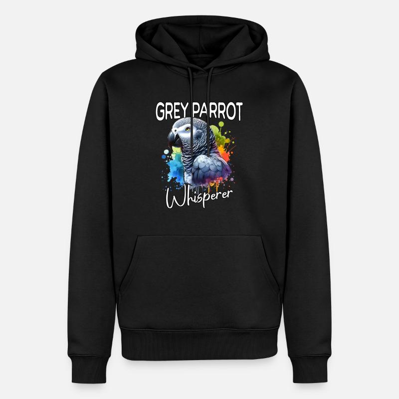 Graupapagei Flüsterer - Männer Premium Bio Hoodie - Schwarz