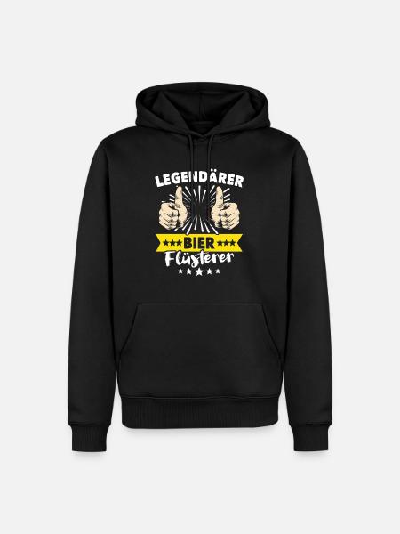 Bier Sprüche - Männer Premium Bio Hoodie - Schwarz