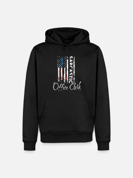 Sarcastic office worker - Men’s Premium Organic Hoodie - black