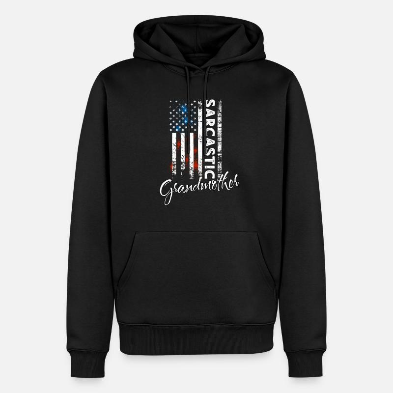 Sarkastische Grossmutter - Männer Premium Bio Hoodie - Schwarz