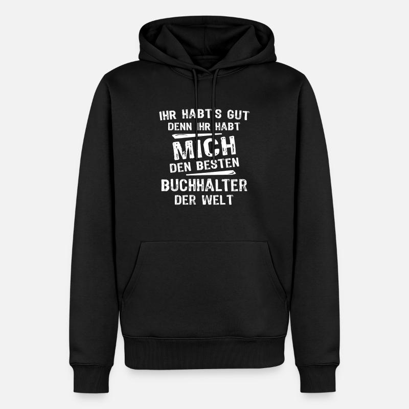 Comptable - Sweat à capuche Premium bio Homme - noir