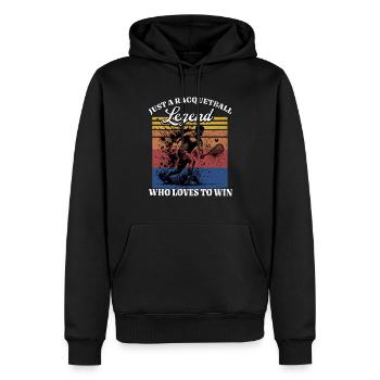 US Racquetball Spieler - Männer Premium Bio Hoodie - Schwarz - Vorne - Nico (187cm)