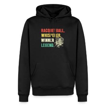 Racquetball Whisperer Légende du racquetball - Sweat à capuche Premium bio Homme - noir - Devant - Nico (187cm)