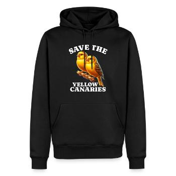 Girlitz à ventre jaune Sauver Canari jaune - Sweat à capuche Premium bio Homme - noir - Devant - Nico (187cm)