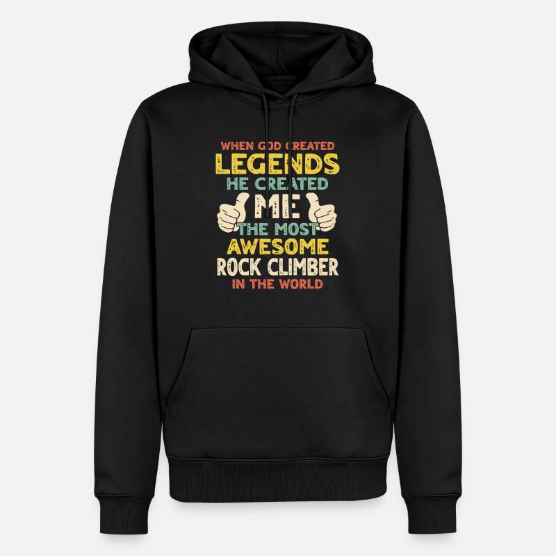 Kletterer - Männer Premium Bio Hoodie - Schwarz