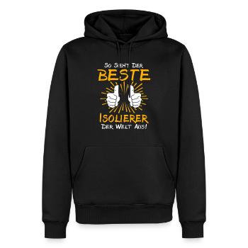 Isolierer Geschenkidee - Männer Premium Bio Hoodie - Schwarz - Vorne - Nico (187cm)