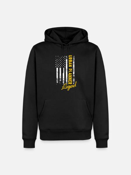 Stadtplaner Legende - Männer Premium Bio Hoodie - Schwarz