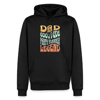 Organisateur de fêtes de papa - Sweat à capuche Premium bio Homme - noir - Devant - Nico (187cm)