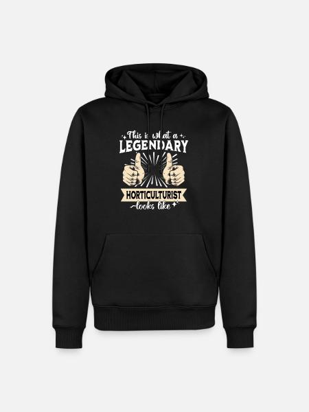 Legendärer Gartenbauer - Männer Premium Bio Hoodie - Schwarz