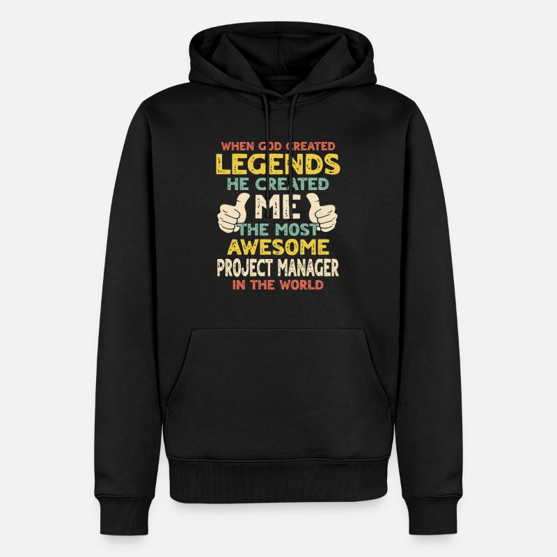 Projektmanager - Männer Premium Bio Hoodie - Schwarz