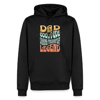 Papa Dramatherapeut - Männer Premium Bio Hoodie - Schwarz - Vorne - Nico (187cm)