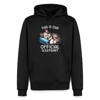 Funny Sled Dog Sleep Shirt - Sweat à capuche Premium bio Homme - noir - Devant - Nico (187cm)