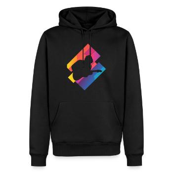 Elektrogitarre Shouter Gitarrist - Männer Premium Bio Hoodie - Schwarz - Vorne - Nico (187cm)
