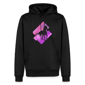 Chevaux Sports équestres - Sweat à capuche Premium bio Homme - noir - Devant - Nico (187cm)