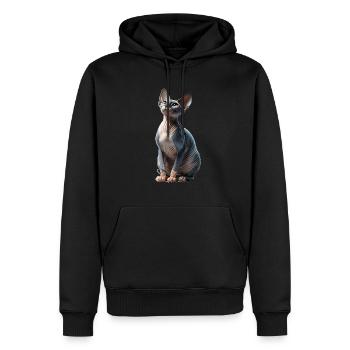 Sphynxkatze Sphynx Cat - Männer Premium Bio Hoodie - Schwarz - Vorne - Nico (187cm)