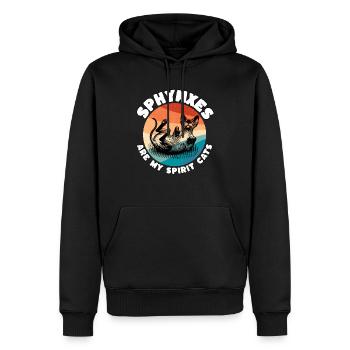 Sphynxkatze Sprüche Nacktkatze - Männer Premium Bio Hoodie - Schwarz - Vorne - Nico (187cm)
