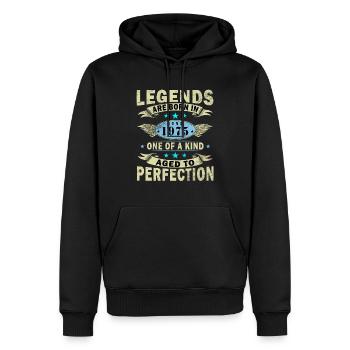 June 1975 Jubilee 1975 Legends June - Men’s Premium Organic Hoodie - black - Front - Nico (187cm)