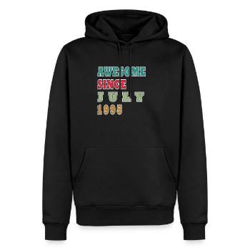 Geburtstag: Juli 1995 - Limited Edition Retro - Männer Premium Bio Hoodie - Schwarz - Vorne - Nico (187cm)