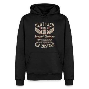 Oldtimer Baujahr 1957 Jahrgang Geburtstag Geschenk - Männer Premium Bio Hoodie - Schwarz - Vorne - Nico (187cm)