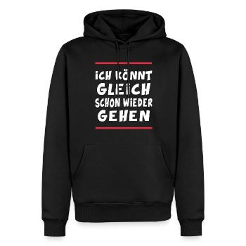 Sportgehen Geher Trail Marathon Leichtathletik - Männer Premium Bio Hoodie - Schwarz - Vorne - Nico (187cm)