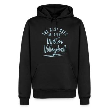The Best Days Are Spent Water Volleyball Sayings - Männer Premium Bio Hoodie - Schwarz - Vorne - Nico (187cm)