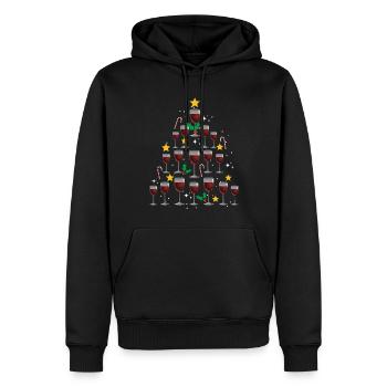 Wein Weihnachten. Weihnachtsgeschenk - Männer Premium Bio Hoodie - Schwarz - Vorne - Nico (187cm)