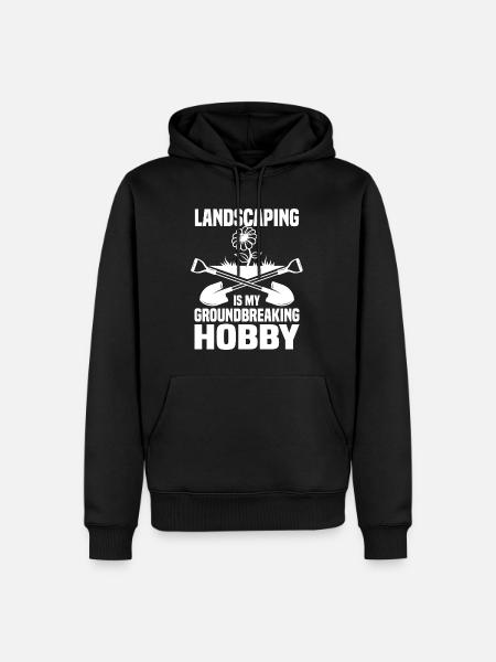 Landschaftsgestaltung - Männer Premium Bio Hoodie - Schwarz