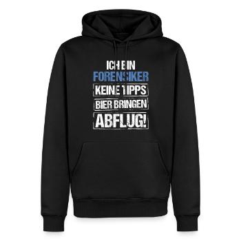 I'm a forensic scientist - bring beer and take off - Men’s Premium Organic Hoodie - black - Front - Nico (187cm)