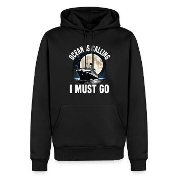 Ocean Is Calling I Must Go Cruise Ship Vacation - Men’s Premium Organic Hoodie - black - Front - Nico (187cm)