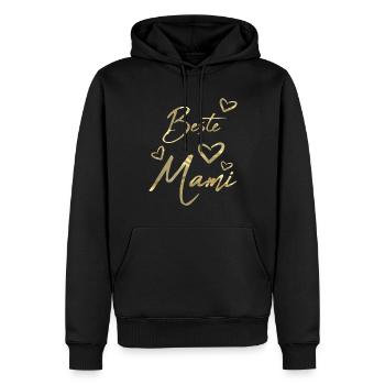 Meilleure maman - Sweat à capuche Premium bio Homme - noir - Devant - Nico (187cm)