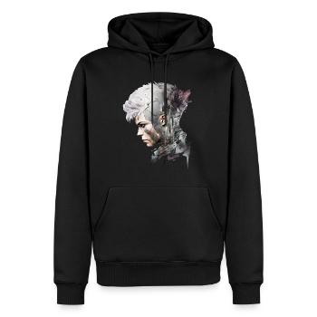 Anime No11 - Männer Premium Bio Hoodie - Schwarz - Vorne - Nico (187cm)