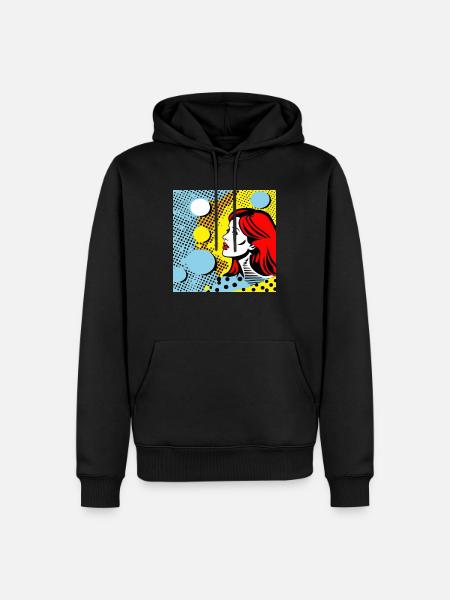 Dot Diva - Männer Premium Bio Hoodie - Schwarz