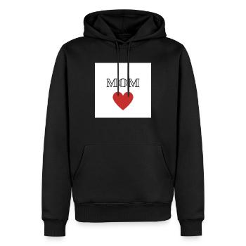 Maman - Sweat à capuche Premium bio Homme - noir - Devant - Nico (187cm)