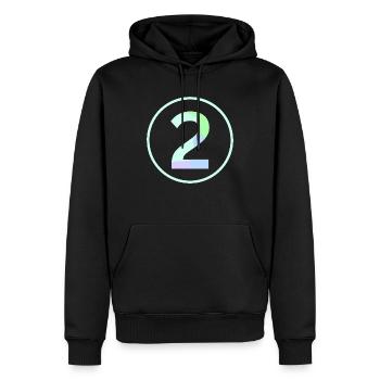 Pastel "Two" 2 - ApriNoeScor - Men’s Premium Organic Hoodie - black - Front - Nico (187cm)