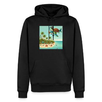 Bösewicht des Piloten - Männer Premium Bio Hoodie - Schwarz - Vorne - Nico (187cm)