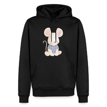 Maus Familie Mama Baby T-Shirt - Männer Premium Bio Hoodie - Schwarz - Vorne - Nico (187cm)