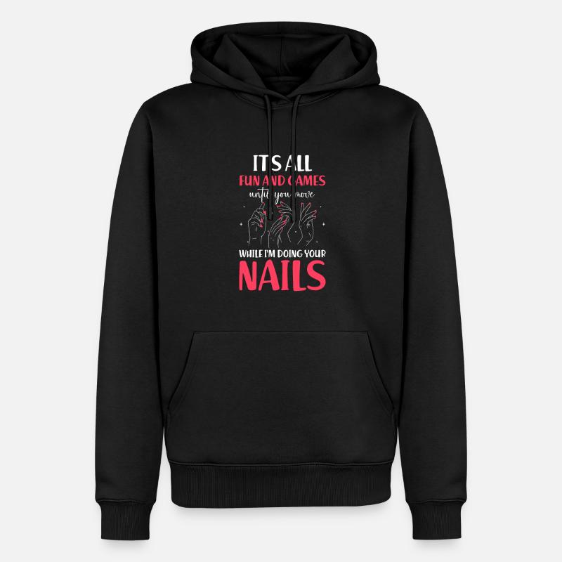 Nail Tech Manucure Technicienne des ongles - Sweat à capuche Premium bio Homme - noir