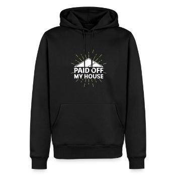 Nouveau propriétaire Propriétaire d’une maison Propriétaire d’une maison - Sweat à capuche Premium bio Homme - noir - Devant - Nico (187cm)