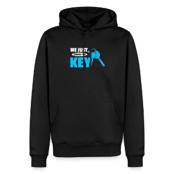 Nouveau propriétaire Propriétaire d’une maison Propriétaire d’une maison - Sweat à capuche Premium bio Homme - noir - Devant - Nico (187cm)