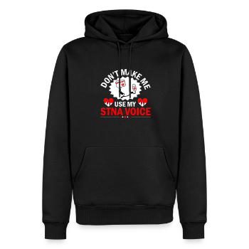 STNA Certified Nursing Assistant - Men’s Premium Organic Hoodie - black - Front - Nico (187cm)