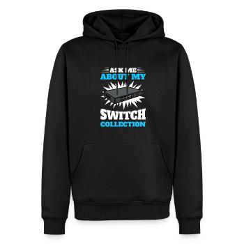 Administrateur réseau Administrateur système Réseau - Sweat à capuche Premium bio Homme - noir - Devant - Nico (187cm)