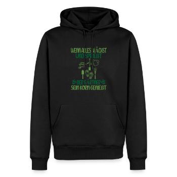 Gärtner Spruch Garten Humor Geschenkidee - Männer Premium Bio Hoodie - Schwarz - Vorne - Nico (187cm)