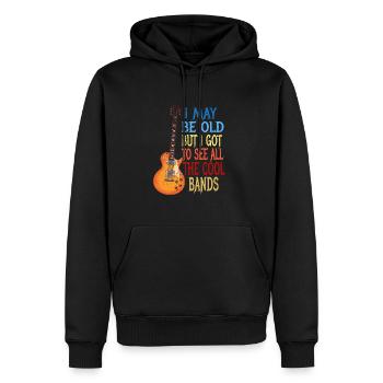 Rock Musik Opa Großvater Spruch Humor Geschenkidee - Männer Premium Bio Hoodie - Schwarz - Vorne - Nico (187cm)