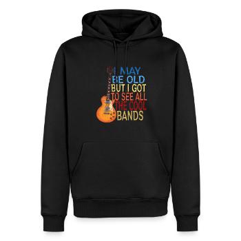 Rock Musik Opa Großvater Spruch Humor Geschenkidee - Männer Premium Bio Hoodie - Schwarz - Vorne - Nico (187cm)