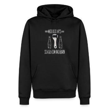 Bier Spruch Mir Reicht's Ich Geh Zum Nachbarn - Männer Premium Bio Hoodie - Schwarz - Vorne - Nico (187cm)